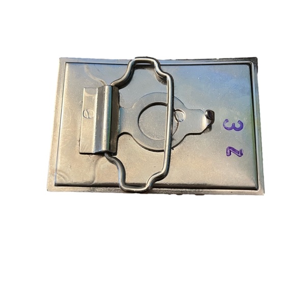 Vintage Silver Brass Motorcycle Belt Buckle Copper Harley Davidson Indian Biker - Picture 2 of 2